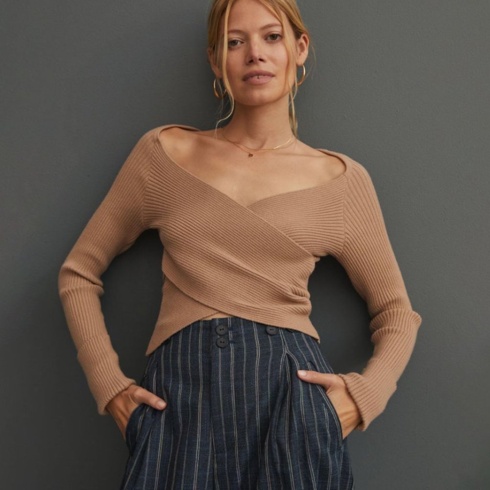 Maeve Surplice Sweater